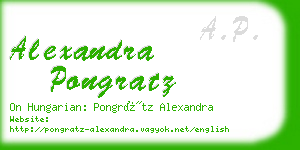 alexandra pongratz business card